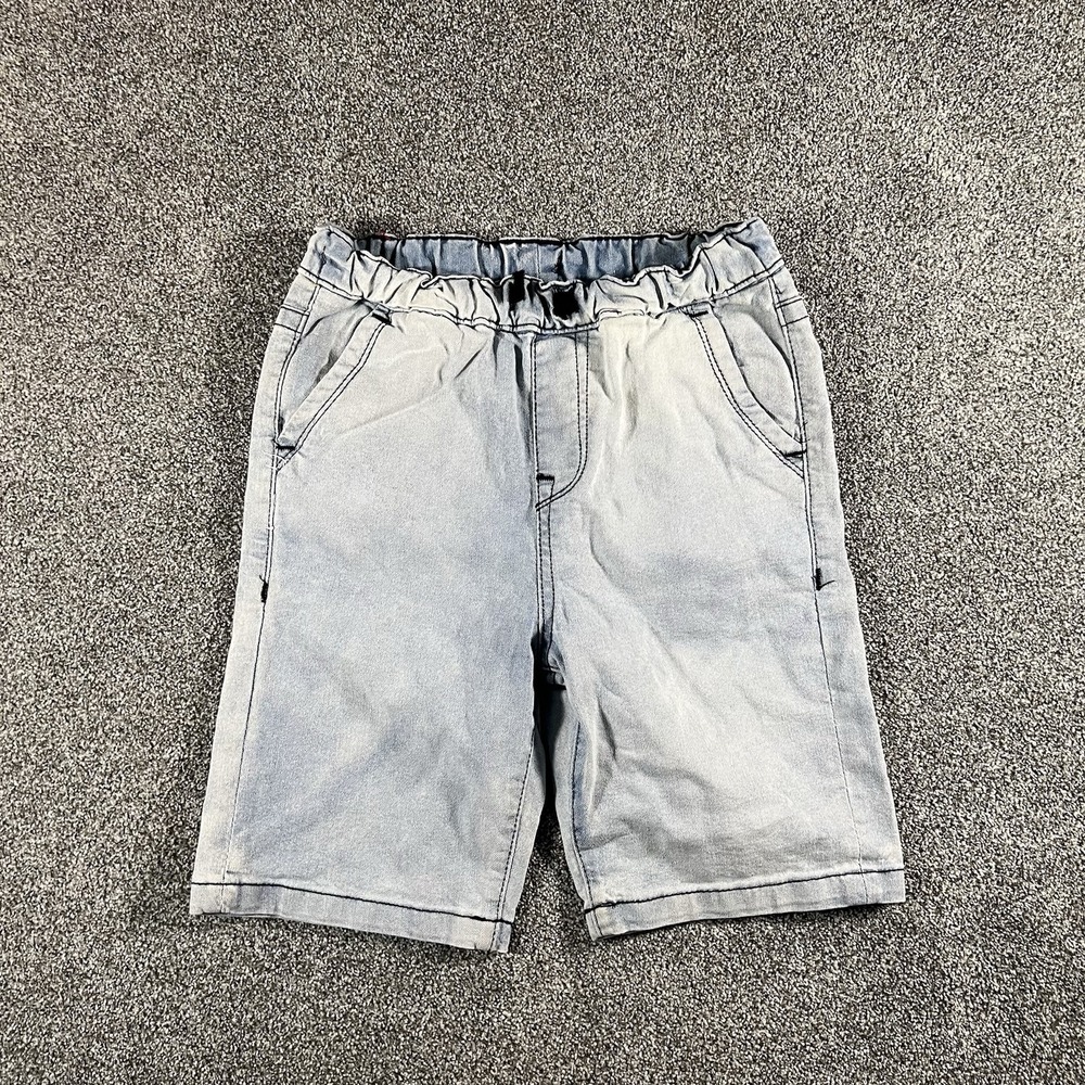 True Religion Denim Shorts Light Wash Elastic Waist Pull On Boys Size 12